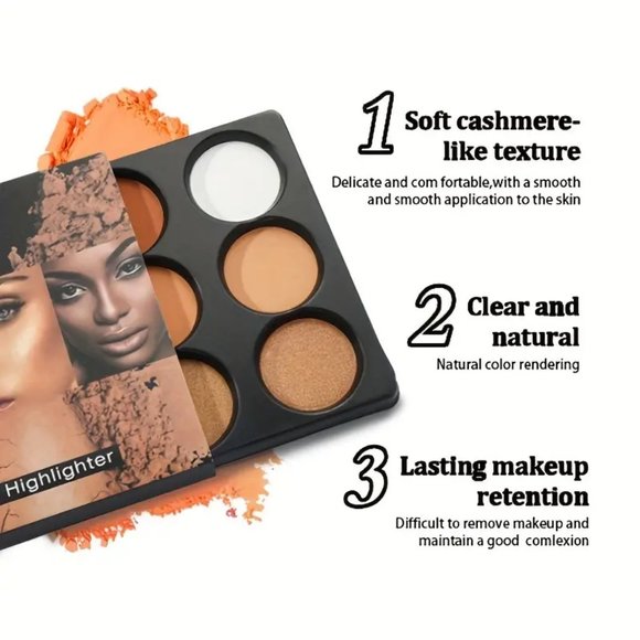 Highlight, Contour, and Blush with this Professional 3-in-1 Palette for Women - Picture 8 of 8
